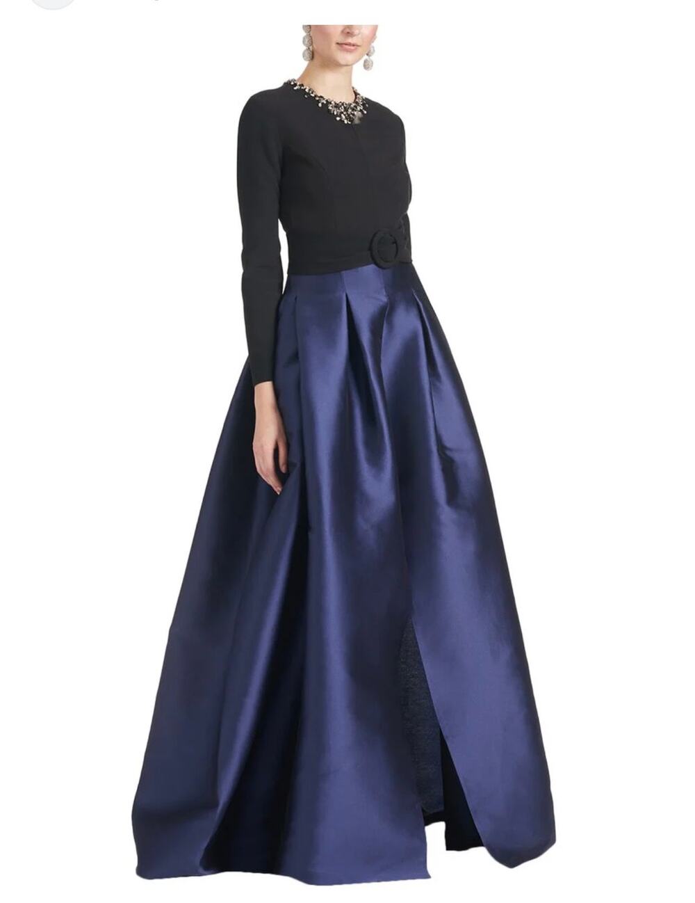 Sachin & Babi Victoria Gown: Navy & Black Sparkle Dress $1095.00 retail price